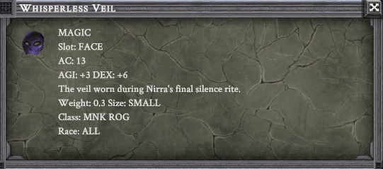 WHISPERING VEIL item card